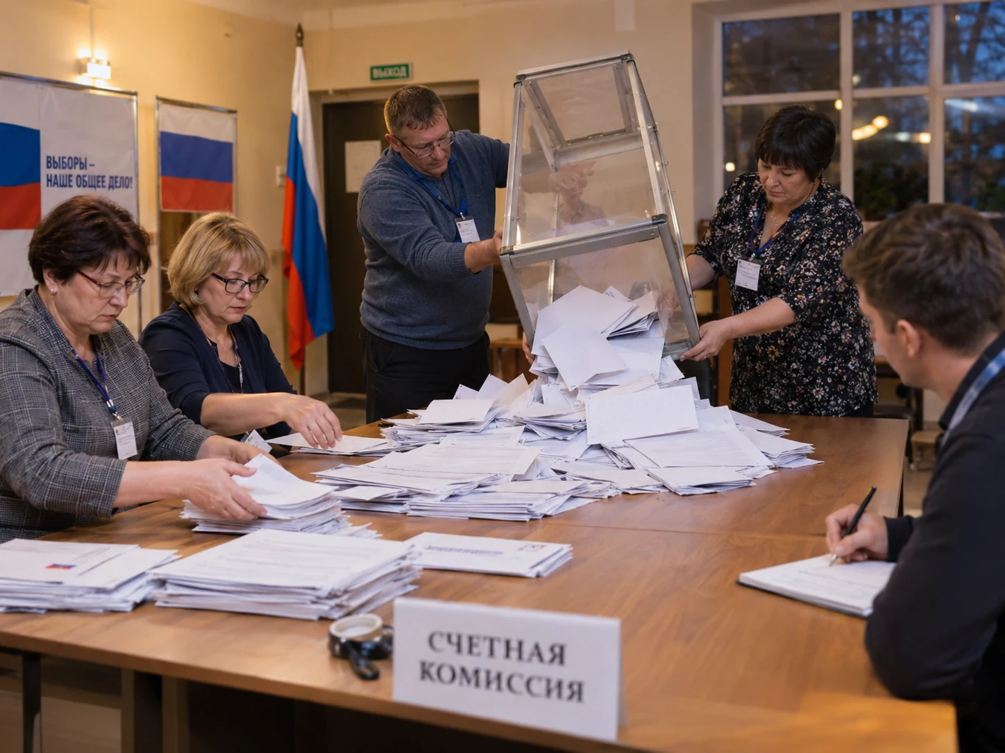Подсчёт бюллетеней в избирательной комиссии