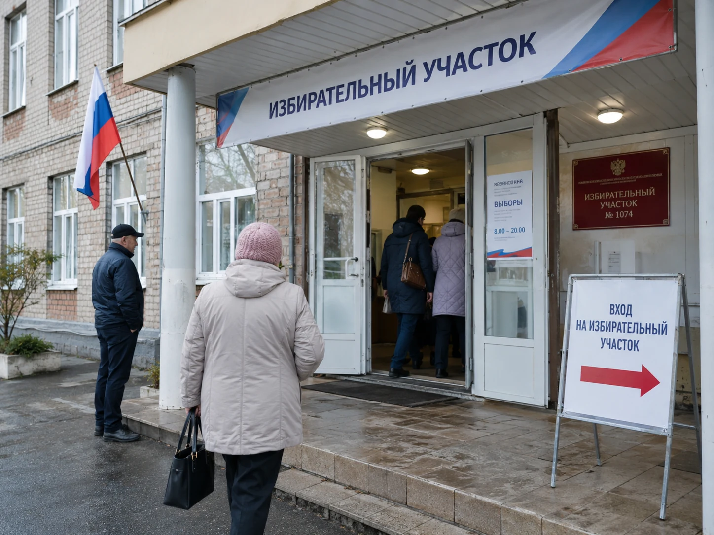 Вход на избирательный участок в России