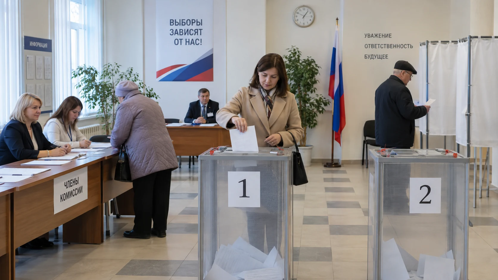 Помещение для голосования и работа комиссии